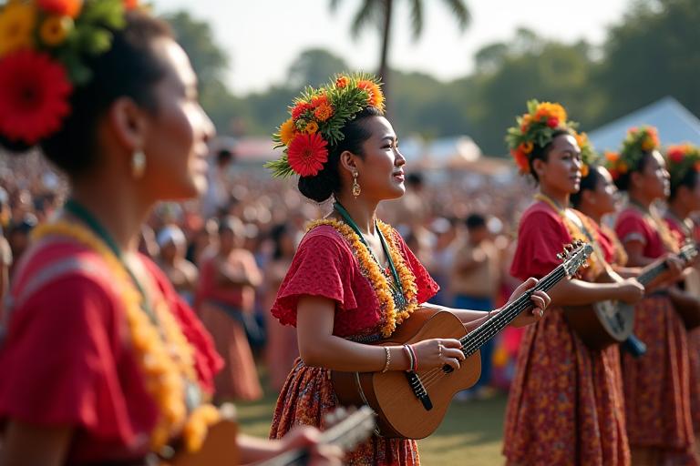 Cultural music event with traditional Filipino performers